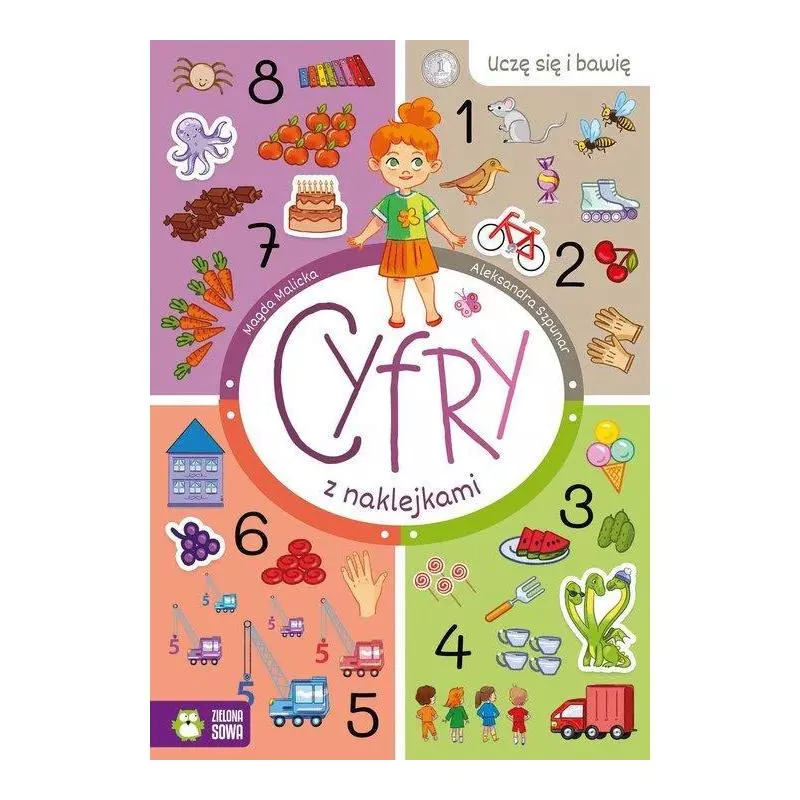 UCZĘ SIĘ I BAWIĘ CYFRY Z NAKLEJKAMI - Zielona Sowa UCZĘ SIĘ I BAWIĘ CYFRY Z NAKLEJKAMI - Zielona Sowa