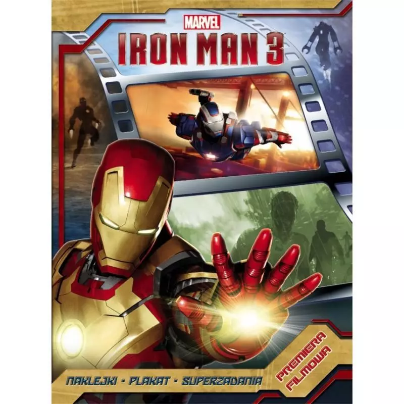 MARVEL IRON MAN 3. NAKLEJKI, PLAKAT, SUPER ZADANIA - Ameet