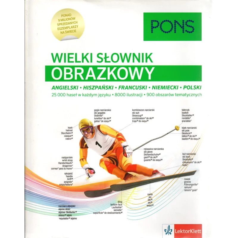 WIELKI SŁOWNIK OBRAZKOWY ANGIELSKI HISZPAŃSKI FRANCUSKI NIEMIECKI POLSKI - LektorKlett