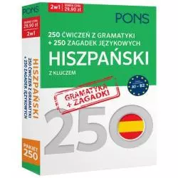 HISZPAŃSKI Z KLUCZEM 250 ĆWICZEŃ Z GRAMATYKI + 250 ZAGADEK JĘZYKOWYCH - LektorKlett