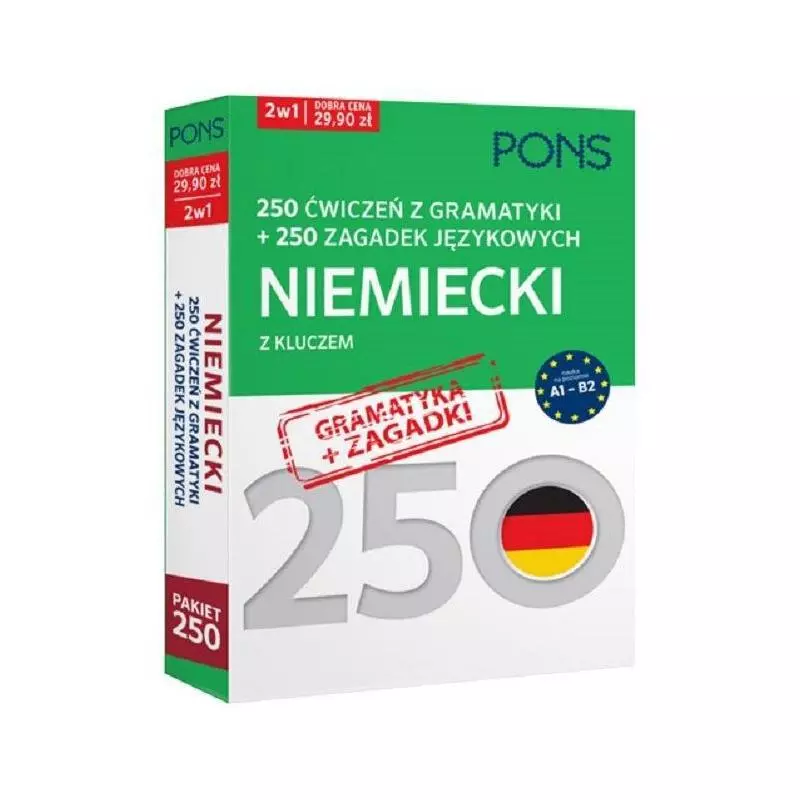 NIEMIECKI Z KLUCZEM 250 ĆWICZEŃ ZE SŁOWNICTWA + 250 ZAGADEK JĘZYKOWYCH - LektorKlett