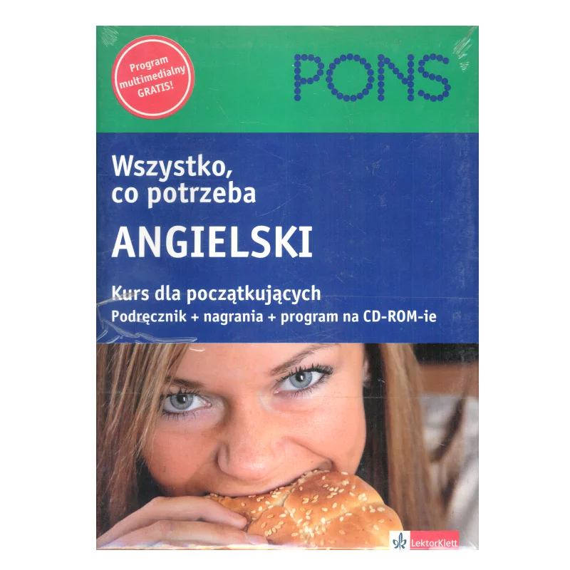 WSZYSTKO CO POTRZEBA ANGIELSKI KURS DLA POCZĄTKUJĄCYCH PODRĘCZNIK + NAGRANIE + PROGRAM NA CD-ROM - LektorKlett