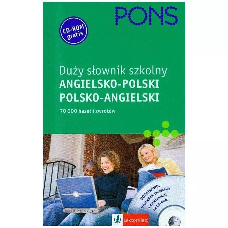 PONS DUŻY SŁOWNIK SZKOLNY ANGIELSKO-POLSKI POLSKO-ANGIELSKI Z PŁYTĄ CD - LektorKlett