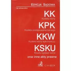 KODEKS KARNY, KODEKS POSTĘPOWANIA KARNEGO, KODEKS KARNY WYKONAWCZY - C.H. Beck