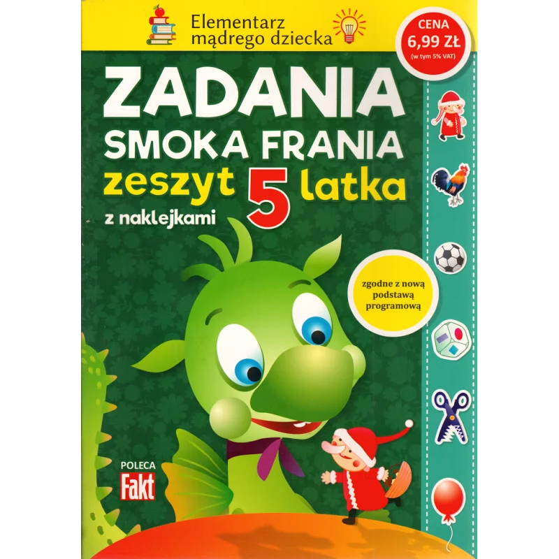 ZADANIA SMOKA FRANIA ZESZYT 5 LATKA Z NAKLEJKAMI - Fakt