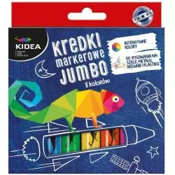 KREDKI MARKEROWE 8 KOLORÓW JUMBO KIDEA - Derform