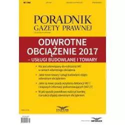 ODWROTNE OBCIĄŻENIE 2017 USŁUGI BUDOWLANE I TOWARY - Infor