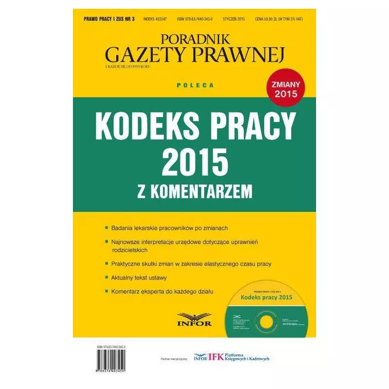 KODEKS PRACY 2015 Z KOMENTARZEM + CD - Infor