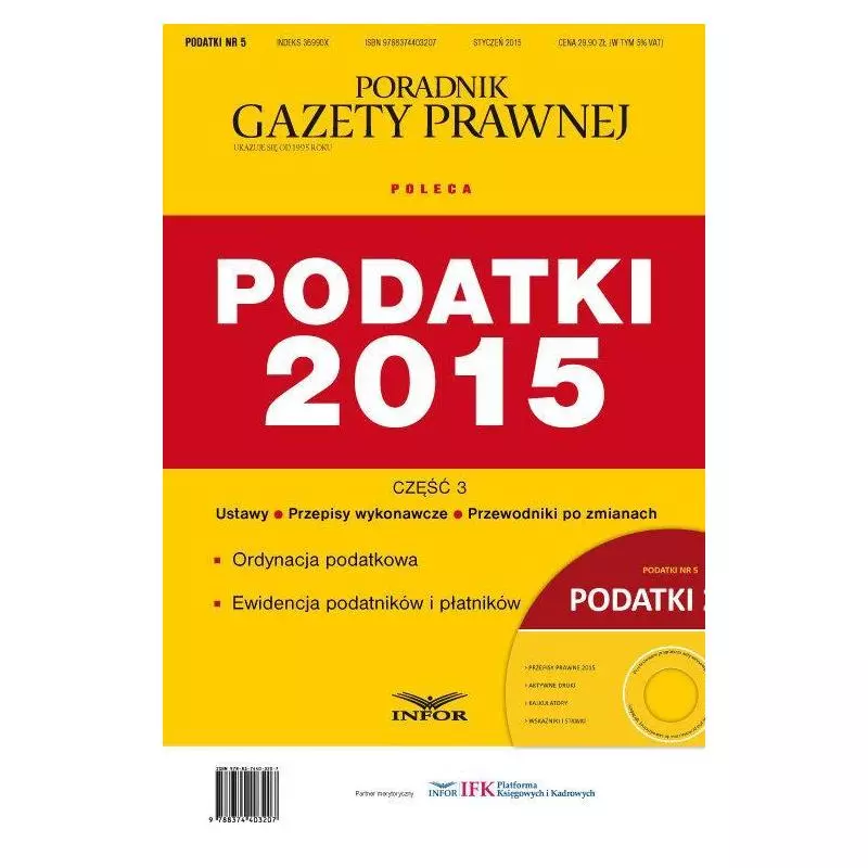 PODATKI 2015 ZMIANY 3 + CD - Infor