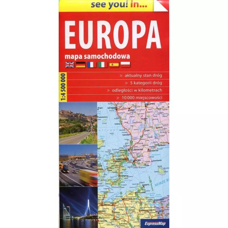 EUROPA MAPA SAMOCHODOWA 1:4 500 000 - ExpressMap