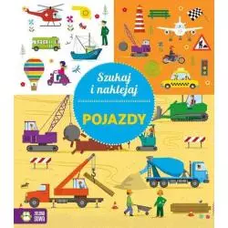 POJAZDY KSIĄŻECZKA Z NAKLEJKAMI - Zielona Sowa