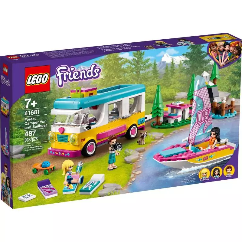 LEŚNY MIKROBUS KEMPINGOWY I ŻAGLÓWKA LEGO FRENDS 41681 - Lego