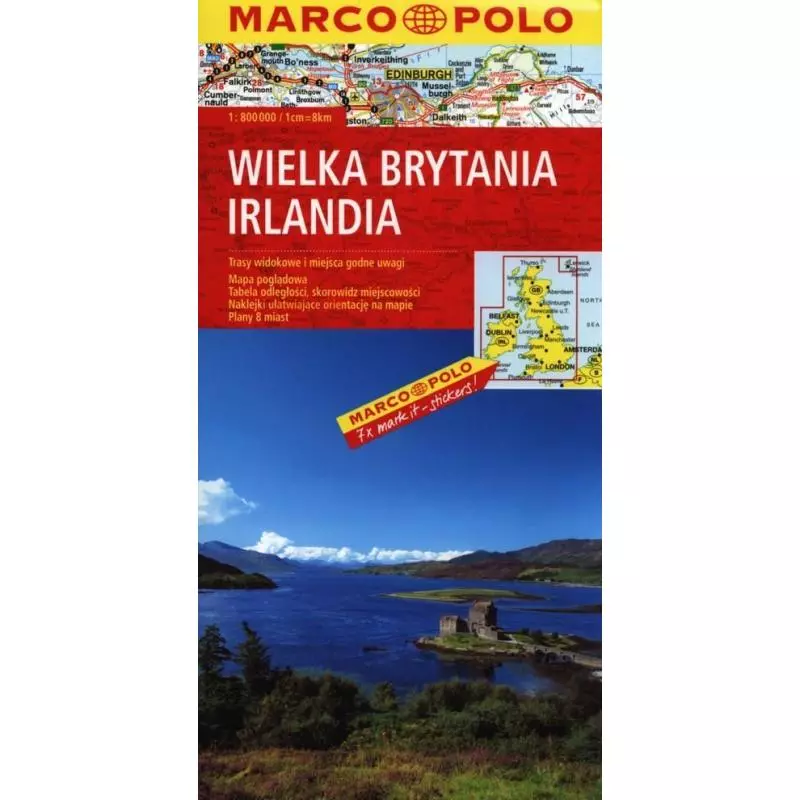 WIELKA BRYTANIA IRLANDIA MAPA SAMOCHODOWA 1:800 000 - MairDumont