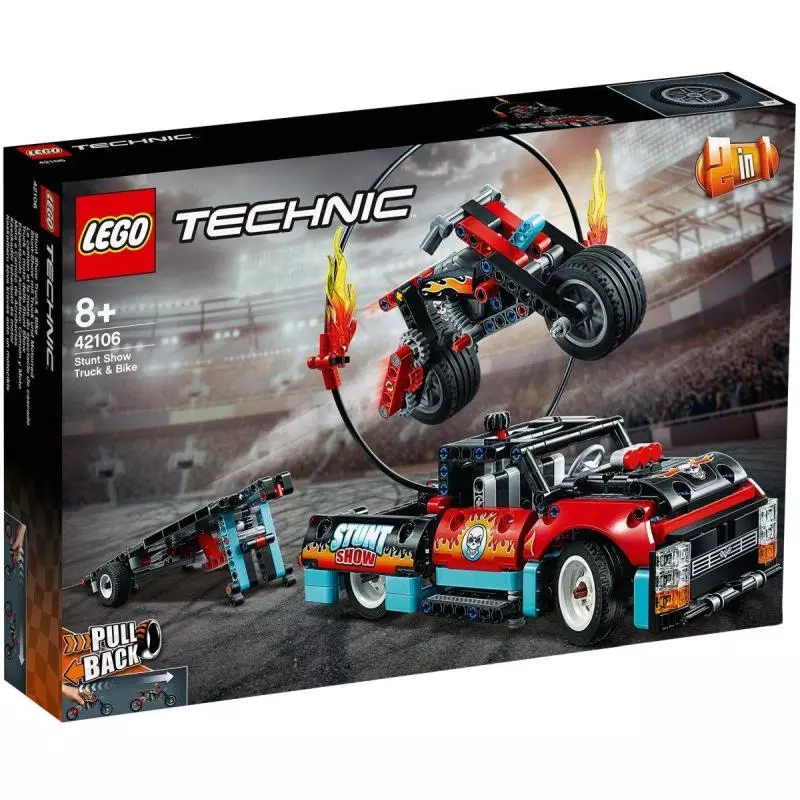 FURGONETKA I MOTOCYKL KASKADERSKI LEGO TECHNIC 42106 - Lego