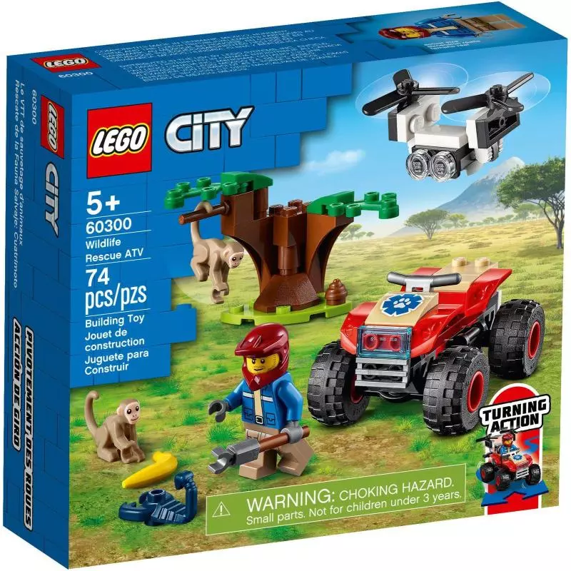 QUAD RATOWNIKÓW DZIKICH ZWIERZĄT LEGO CITY 60300 - Lego