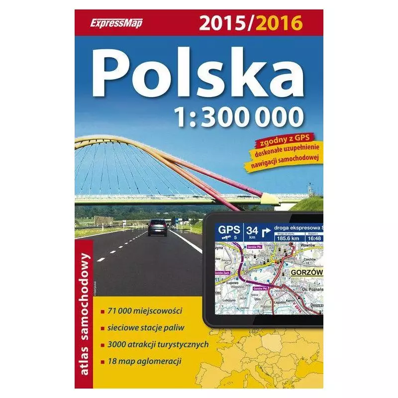 POLSKA ATLAS SAMOCHODOWY 1:300 000 - ExpressMap