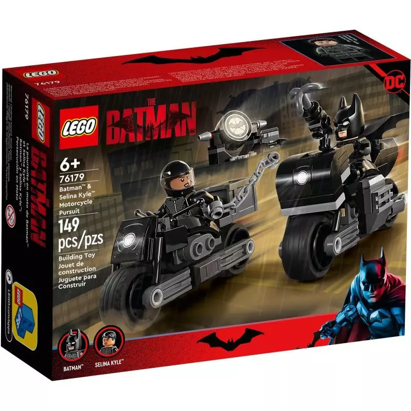 MOTOCYKLOWY POŚCIG BATMANA I SELINY KYLE LEGO DC SUPER HEROES 76179 - Lego