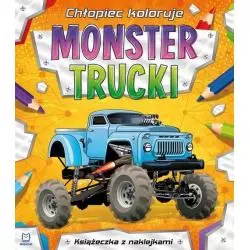 MONSTER TRUCKI CHŁOPIEC KOLORUJE KSIĄŻECZKA Z NAKLEJKAMI - Aksjomat