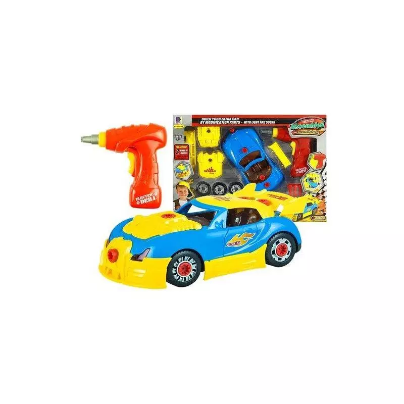 AUTO ZESTAW DO ROZKĘCANIA 30 ELEMENTÓW 3+ - Lean Toys