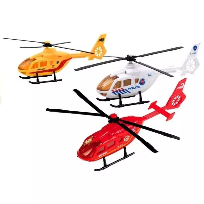 HELIKOPTER RATUNKOWY 1:64 3+ - Lean Toys