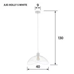 LAMPA WISZĄCA ACTIVEJET AJE-HOLLY 5 WHITE (E27) - ActiveJet