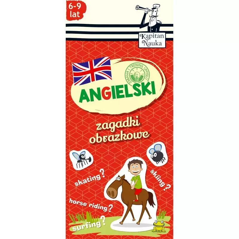 ANGIELSKI 6-9 LAT ZAGADKI OBRAZKOWE KAPITAN NAUKA - Edgard