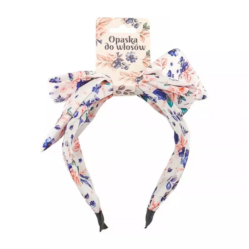 OPASKA DO WŁOSÓW Z KOKARDĄ W KWIATY - Panon