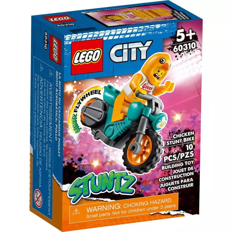 MOTOCYKL KASKADERSKI Z KURCZAKIEM LEGO CITY 60310 - Lego