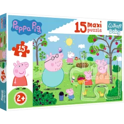 PEPPA W OGRODZIE PUZZLE 15 ELEMENTÓW MAXI 2+ - Trefl