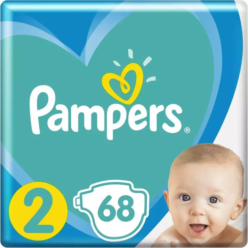 PIELUCHY PAMPERS NEW BABY ROZMIAR 2, 4-8 KG, 68 SZT. - Procter & Gamble