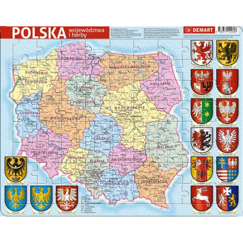 PUZZLE RAMKOWE POLSKA ADMINISTRACYJNA - Demart