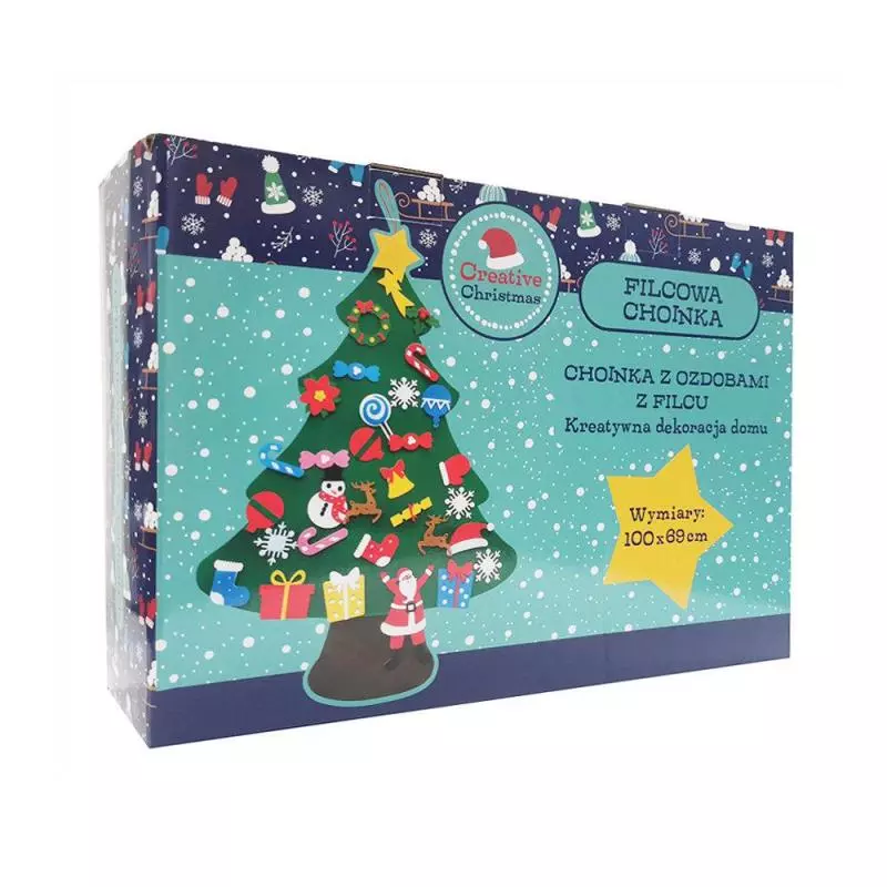 FILCOWA CHOINKA Z OZDOBAMI 100 X 69 CM ZESTAW KREATYWNY - Panon