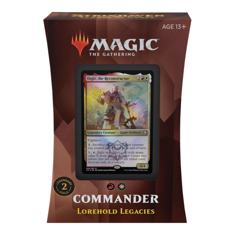 MAGIC THE GATHERING STRIXHAVEN SCHOOL OF MAGES COMMANDER LOREHOLD LEGACIES GRA KARCIANA 13+ - Wizards of the Coast