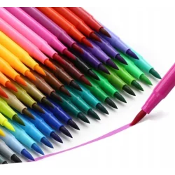 PISAKI ARTYSTYCZNE PĘDZELKOWE WODNE 1-4 MM 48 KOLORÓW - M&G