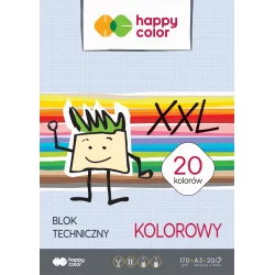 BLOK TECHNICZNY A3/20 KOLOROWYCH KARTEK - Happy Color