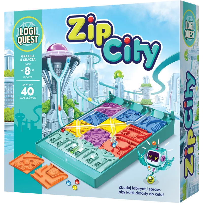 LOGIQUEST ZIP CITY EDYCJA POLSKA GRA LOGICZNA 8+ - Asmodee