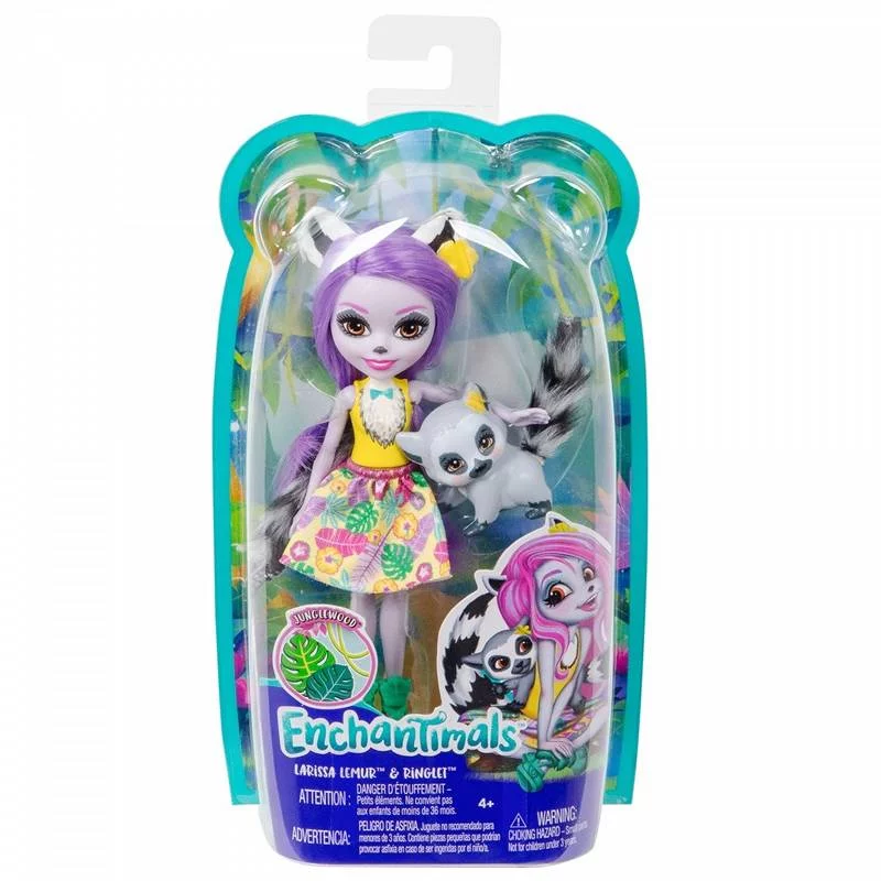 LALKA LARISSA LEMUR + ZWIERZĄTKO RINGLET ENCHANTIMALS 4+ - Mattel