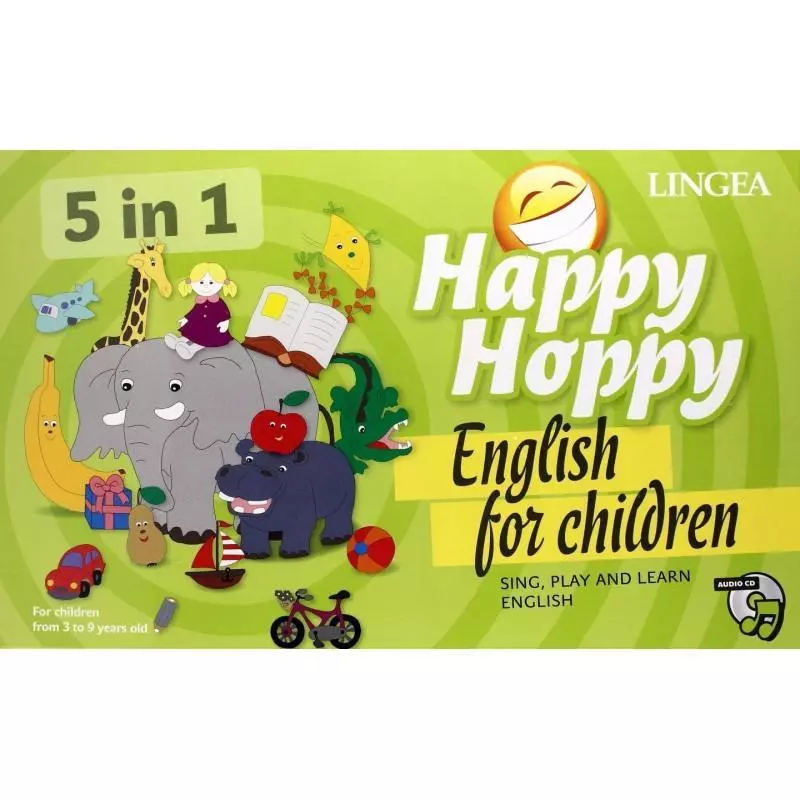 HAPPY HOPPY ANGIELSKI DLA DZIECI GRY I ZABAWY 5 IN 1 3+ - Lingea