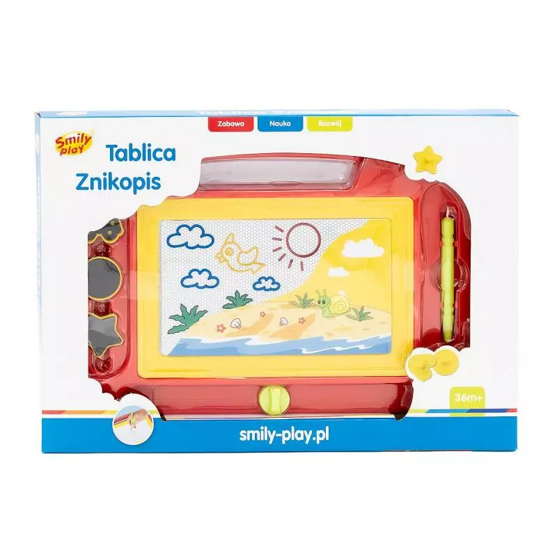 TABLICA ZNIKOPIS CZERWONA SMILY PLAY 36M+ - Smily Play