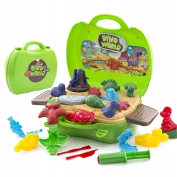CIASTOLINA ZESTAW W WALIZCE ŚWIAT DINOZAURÓW NO-1000539 - Norimpex