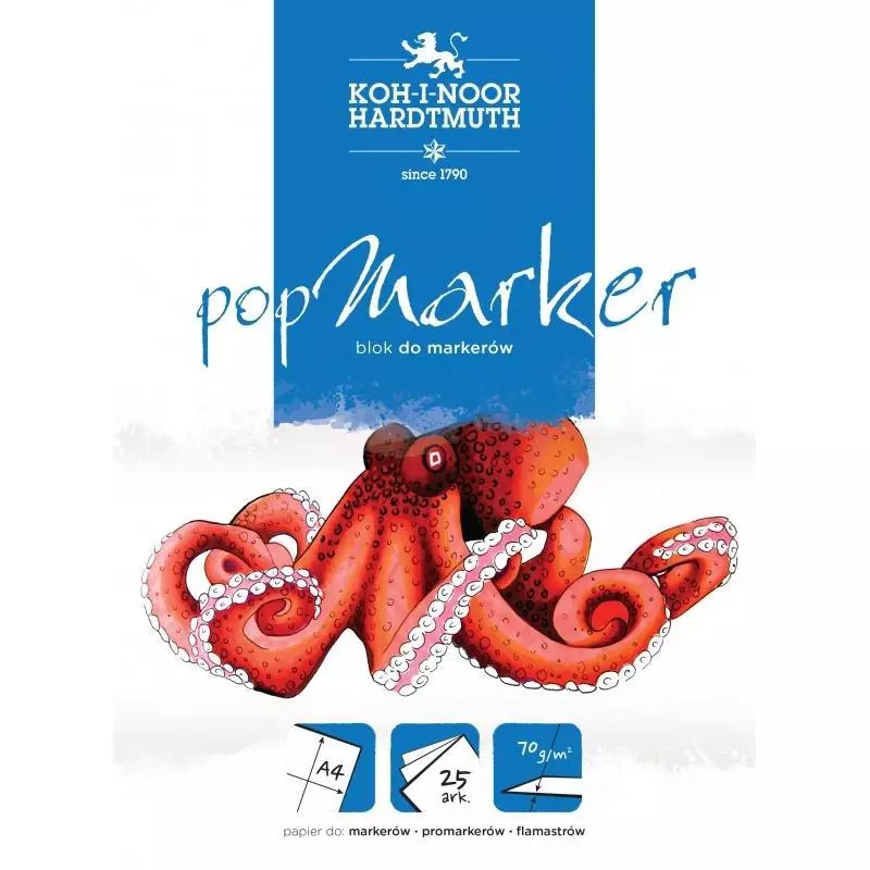 BLOK KOH-I-NOOR DO MARKERÓW POP MARKER A4 25 70G - Koh-I-Noor