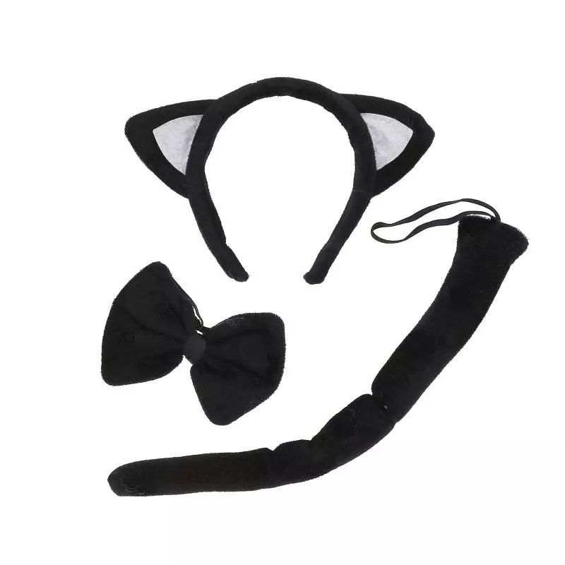 KOTEK ZESTAW PRZEBRANIE KOSTIUM CZARNY - Godan