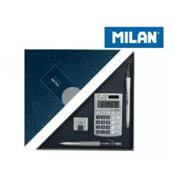ZESTAW UPOMINKOWY MILAN SILVER GRANATOWY - Milan