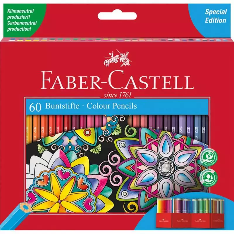 KREDKI OŁÓWKOWE 60 KOLORÓW FABER-CASTEL - Faber Castell