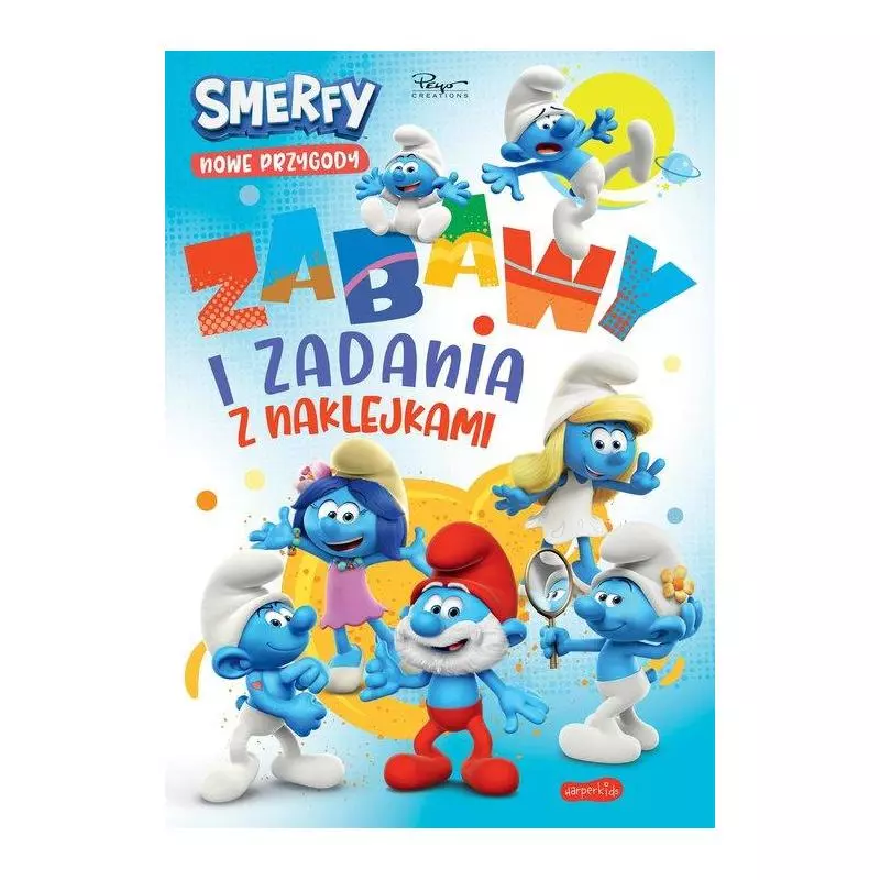 SMERFY. NOWE PRZYGODY. ZABAWY I ZADANIA Z NAKLEJKAMI - Harperkids