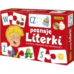 POZNAJĘ LITERKI PUZZLOWA UKŁADANKA DLA NAJMŁODSZYCH 3+ - Adamigo