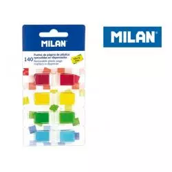 INDEKSY TRANSPARENTNE MILAN 45MMX12MM FLUO 4 KOLORY - Milan