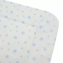 BECIK ROŻEK NIEMOWLĘCY BAWEŁNIANY BIAŁY W GWIAZDKI 75 X 75 CM - Cool Club