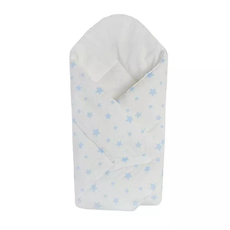 BECIK ROŻEK NIEMOWLĘCY BAWEŁNIANY BIAŁY W GWIAZDKI 75 X 75 CM - Cool Club