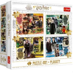 HARRY POTTER PUZZLE 4W1 3300 ELEMENTÓW + PLAKATY 10+ - Trefl